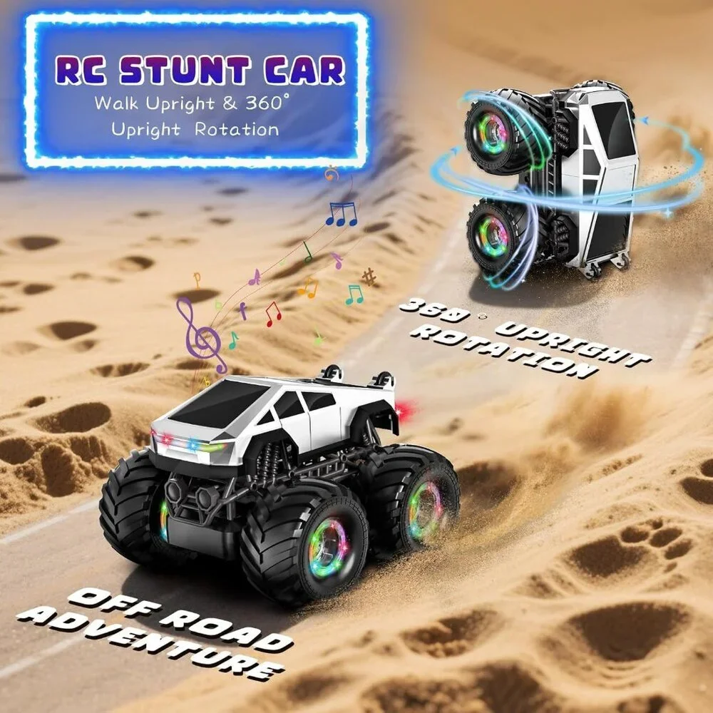 Remote Control Car 1:18 Amphibious 4WD Off-Road RC Trucks 360° Rotating Monsters